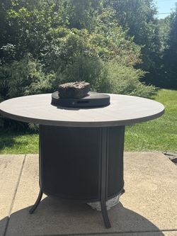 Patio Set With Fireplace Table