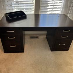 Mocha Executive Desk  L 651/2”  W 291/2”  H27”