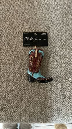 Cowboy Boot Christmas Ornament