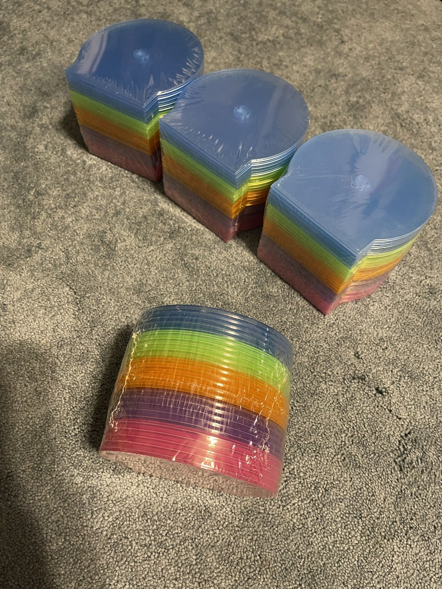 New Four 25 Pack Round Clamshell CD DVD Cases