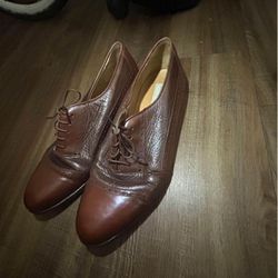 Vintage Mezlan Gentlemans Brown Leather Oxford Shoes