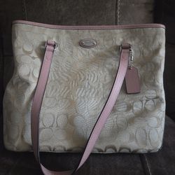 Pink/tan Coach Purse
