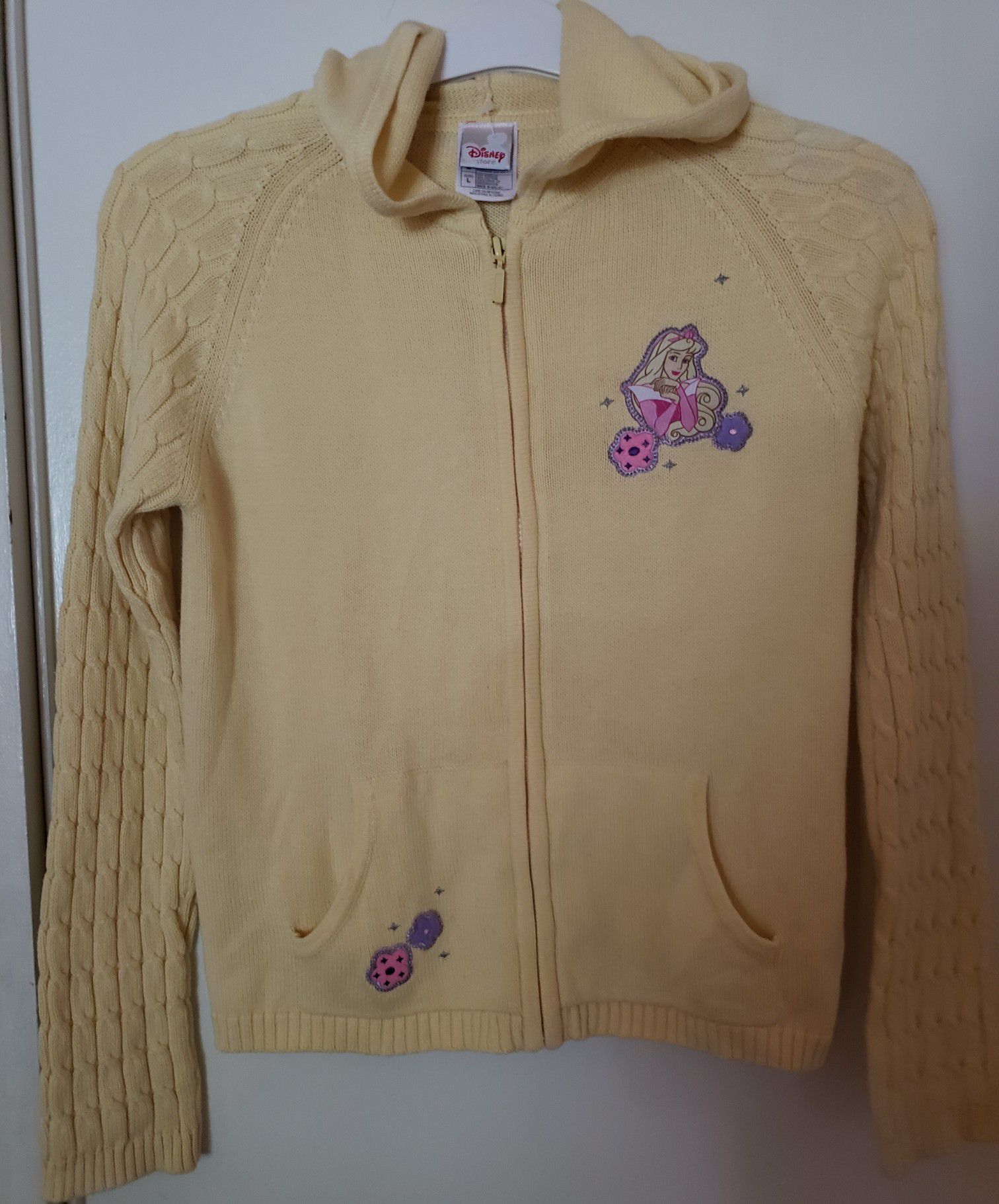 Disney Hoodie Sweater Cinderella Yellow large girls