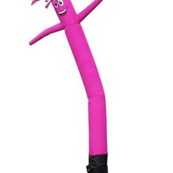 Magenta Hot Pink 8 Foot Tall Inflatable Tube Man Air Powered Waving Puppet, Air Blower Motor Include