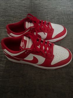 Nike Dunk Low Red and White Sneakers
