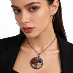 The joy of housewarming, hand-made winding fortune tree necklace