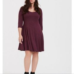 Torrid Ribbed Skater Dress