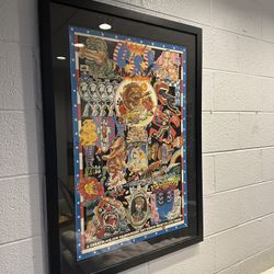 Vintage "A Great Place for Hamburgers" Framed Poster 
