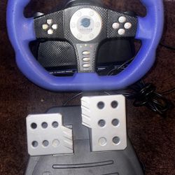   Preowned Pelican Cobra TT Racing Wheel and Pedals PS2 games in good working condition located off lake mead and Simmons area asking $15 