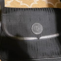 Black Pinstripe Fendi Crossbody Bag