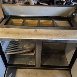 Industrial Prep Table/Refrigerator 