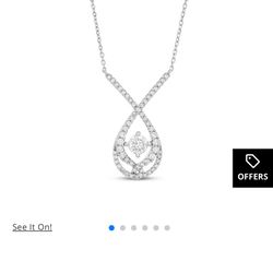 White Gold Diamond Necklace 