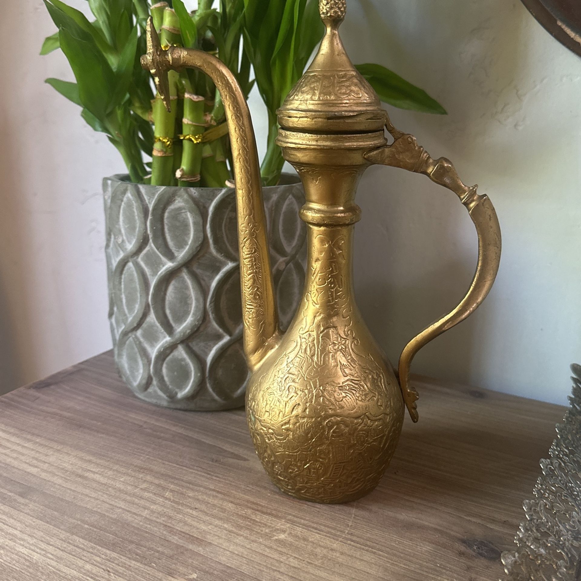 Vintage  Dallah  Brass Coffee Pot 