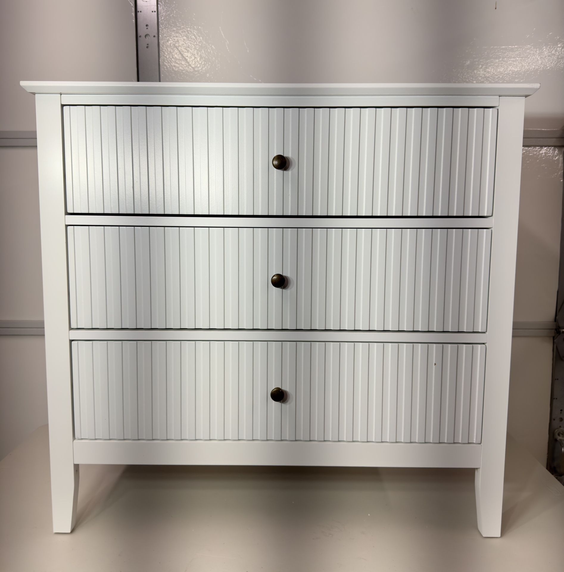 Royalcraft Large Dresser for Bedroom, Modern 3 Drawer Dresser with Silent Slide Drawers, White Chest
