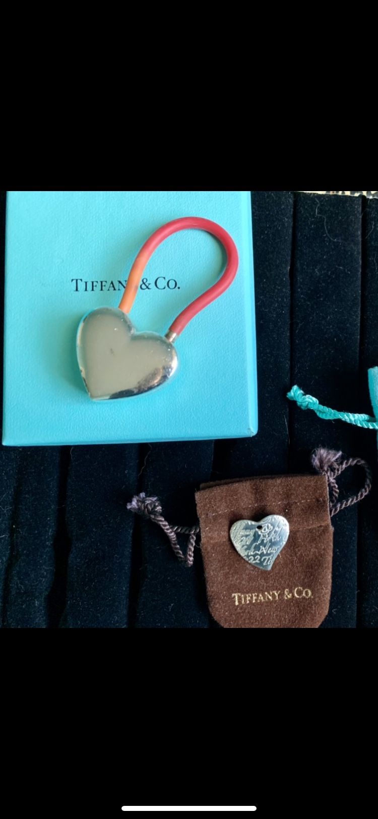 Tiffany & Co silver 925 hearts pendant lock