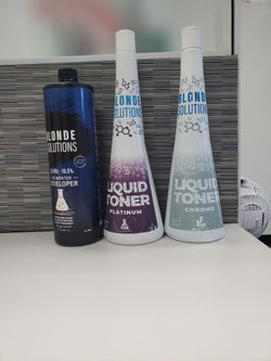 Blond solution and liquid toner chrome and platinum