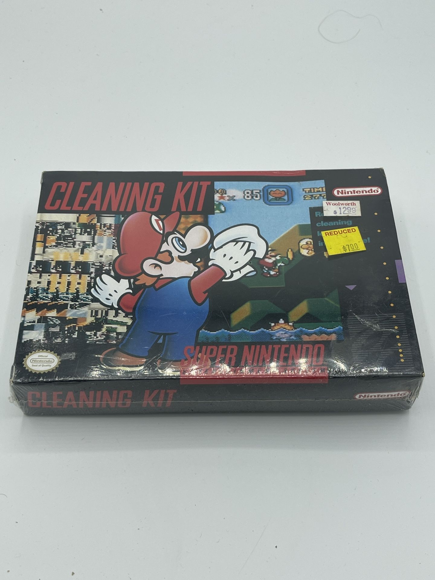 Super Nintendo SNES Mario Edition Cleaning Kit Oval Seal Factory Sealed