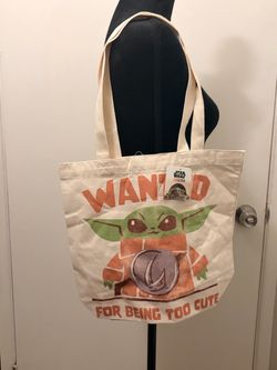 Star Wars Mandalorian Grogu Canvas Tote Bag