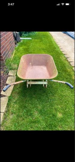Garden metal wheelbarrow