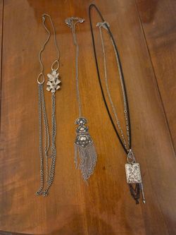 Long chained necklaces