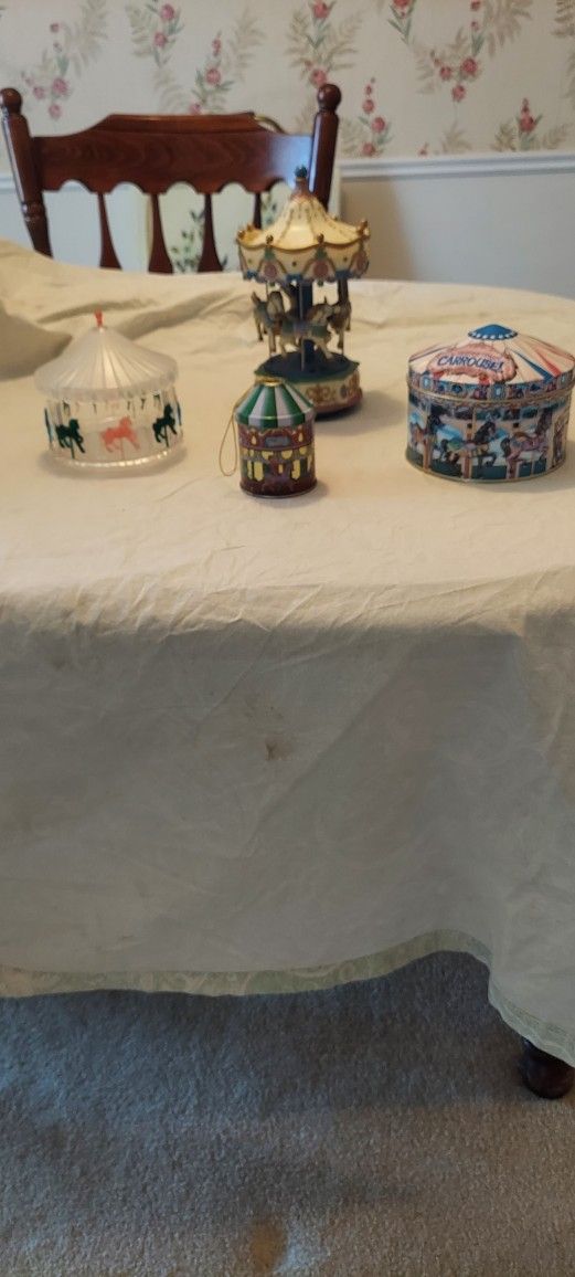 Carousel Horse Tin And Dish