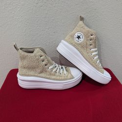 Converse Chuck Taylor All Star Move Platform Sherpa Shoes Size 4