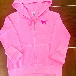 Victoria Secret Woman Hoodie, medium, used, pink color