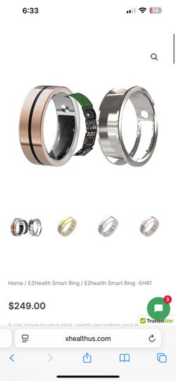 EZHealth Smart Ring – Open Box, Brand New Never Used – $50 size 8
