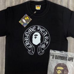 Black Bape × Chrome Hearts Baby Milo T-Shirt Size Small - Brand New