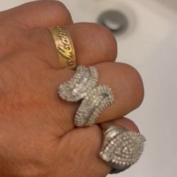 Woman’s Diamond Ring White Gold Size 8 Read Below 