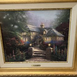 Thomas Kinkade HollyHock House 16x20 S/N Canvas #2191/3750
