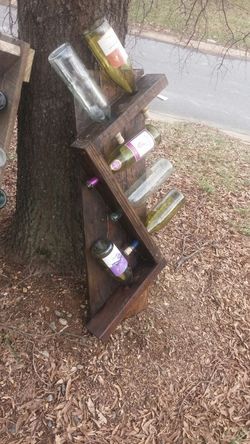 Handmade wine rack