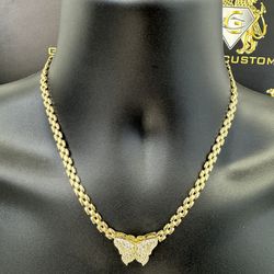 10K RX CHAIN WITH BUTTERFLY 10K ITALIAN GOLD