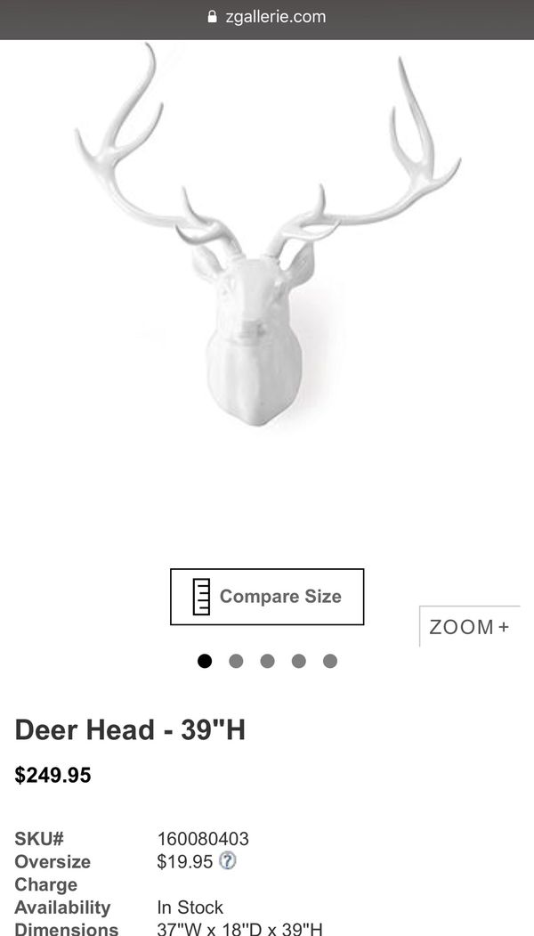 Z Gallerie Faux Taxidermy Deer Mount Brand New For In Open In The Continue To Mobile Website