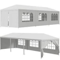 New White 10’ x 30’ Tent Canopy Wedding Event Party