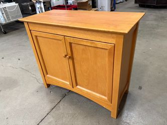 Honey Finished Freestanding 2 Door Cabinet