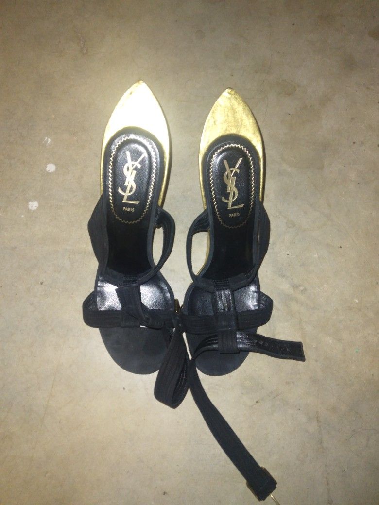 Authentic Designer Wedges YSL 