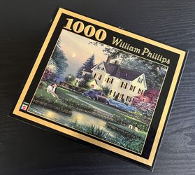 NEW-lWilliam Phillips Courtyard Mattel 1000 Piece Jigsaw Puzzle