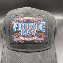 Authentic Vintage 1975 Original Black One Size Hat