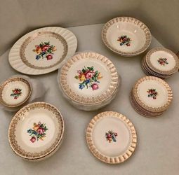 Crown China National Brotherhood of Operative Potters 73. (serving set of 8)