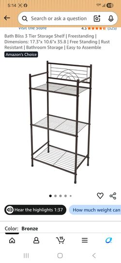 3 Tier Storage Shelf | Freestanding I
Box little bit damaged but item is new and complete, never used