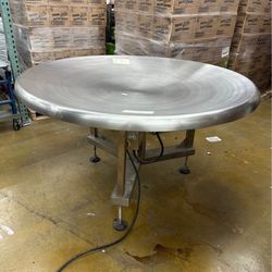 Industrial Rotary Accumulation Table – Stainless Steel – Powered Spin ($2K OBO)