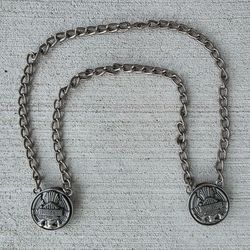 Vintage Harley-Davidson Wallet Chain Pewter Eagle Medallion Biker 90s