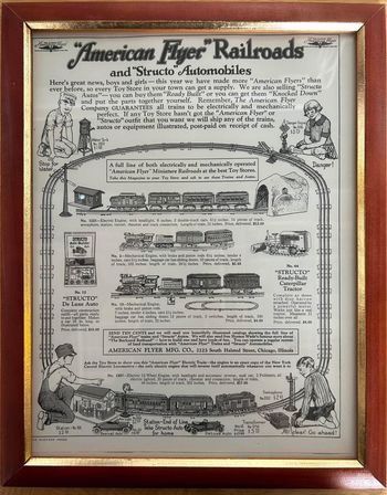 Vintage American Flyer Trains Framed Print