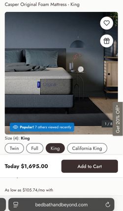 Casper Original King Mattres
