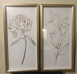 Gold Framed Floral Prints