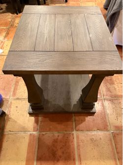 Wood side table
