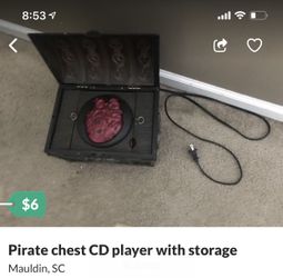 CD player pirate treasure box