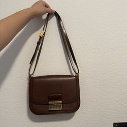 Charles & Keith Crossbody Brown Purse