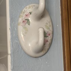 Vintage Lenape Porcelain Floral Bathroom Hardware